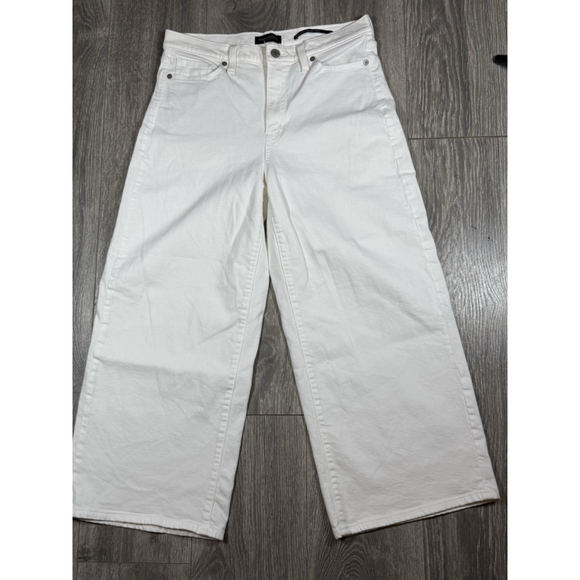 Banana Republic Denim - Banana Republic Jeans Womens 29 White High Rise Wide Leg Crop Denim Casual Pants